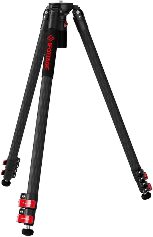 IFOOTAGE 61''/155cm Camera Tripod Heavy Duty,Travel Lightweight Carbon Fiber,Quick Adajustment Bowl Hand,Max Load 19.84 LB/9KG TC7