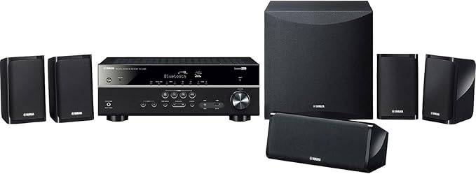 Yamaha Audio YHT-4950U 4K Ultra HD 5.1-Channel Home Theater System with 8" 50W RMS Powered Subwoofer Speakers, AV Receiver, True Surround Sound with Bluetooth Music Streaming (Black)