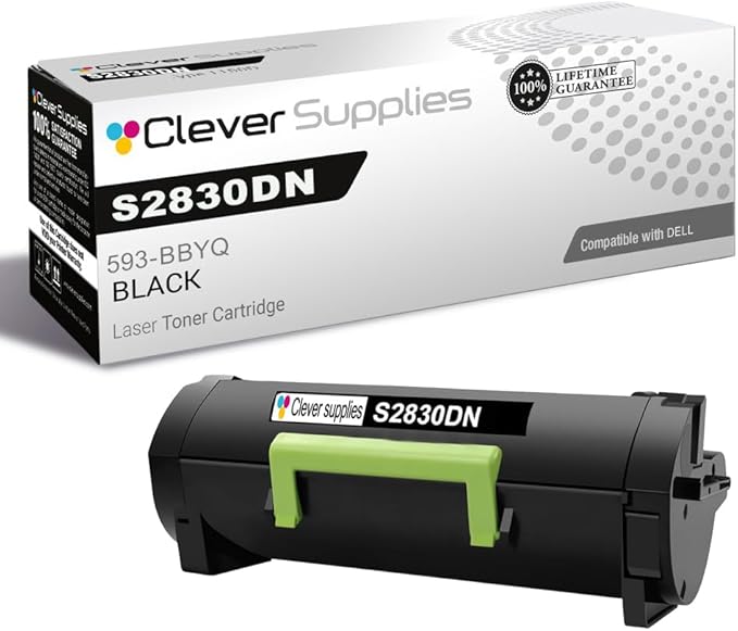 CS Replacement Compatible with Dell S2830dn Toner Cartridge 593-BBYQ to use with S2830DN (Black, 1-Pack)