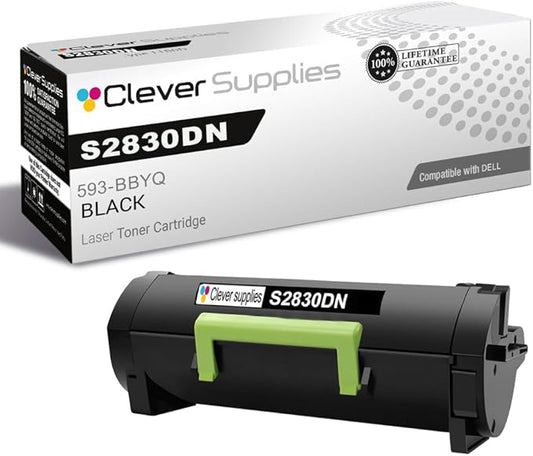 CS Replacement Compatible with Dell S2830dn Toner Cartridge 593-BBYQ to use with S2830DN (Black, 1-Pack)