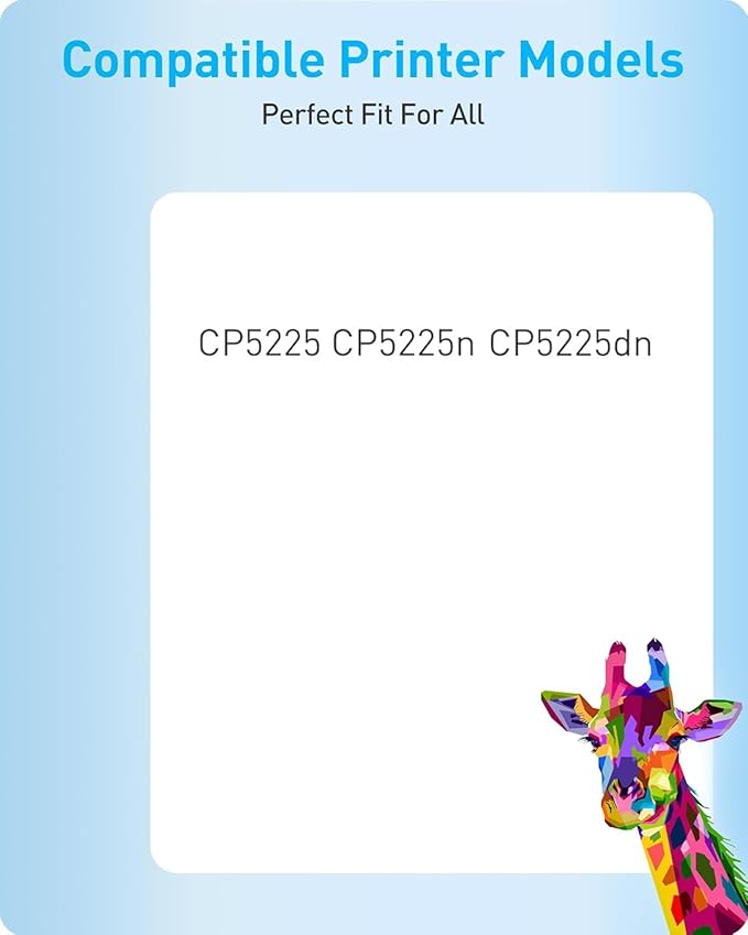 MasaiMara 307A CE740A CE741A CE743A CE742A Compatible Toner Cartridges Replacement for HP CP5225 CP5225n CP5225dn Printer (Black Cyan Magenta Yellow, 4-Pack)