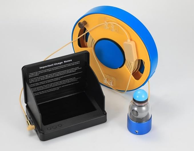 360° Underwater Fishing Camera with 5 Inch Portable Monitor Night Performance Fishfinder 1000 TVL 30M Cable