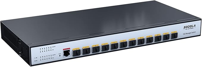 12 Port 10G SFP+ Smart Switch| L2/L3+ Smart Managed | DoS Attack Prevention | IPv6 | Static Routing | L2/L3QoS, IGMP & LAG | Limited Lifetime Protection Managed Ethernet Switch …