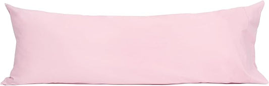 Sunflower Body Pillowcase 100% Cotton Long Pillow Cover/Case Envelope Closure 1 Pack, 21×54 inches Dark Pink, Soft and Breathable