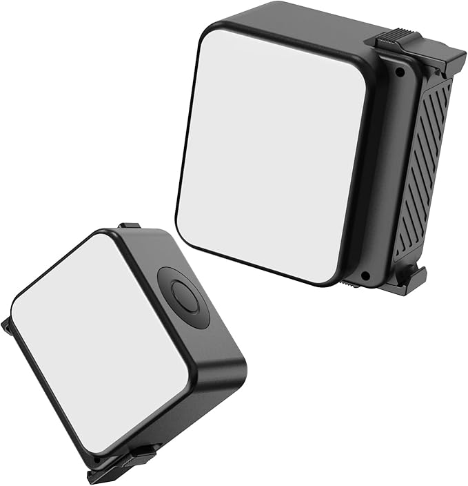 ULANZI LM18 Mini LED Video Light for DJI Pocket 3, 5600K 100Lux Fill Light with Quick AC Mount, 3 Brightness Levels, 500mAh Battery, IPX5 Waterproof, for Action Camera/Pocket 3 Adapter