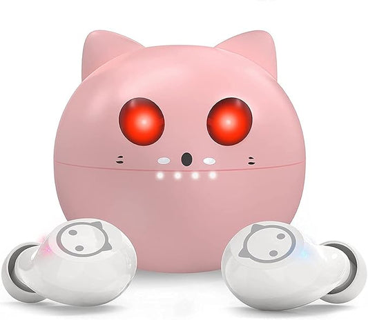 Kids Earbuds, 85dB Volume Limit, Wireless Earbuds for Kid, 36H Playtime, Girls Boys Bluetooth Headphones with Mic, Fast Charging, Small Ear Buds for Kids for iPad/Tablet/Travel/School, Frog.