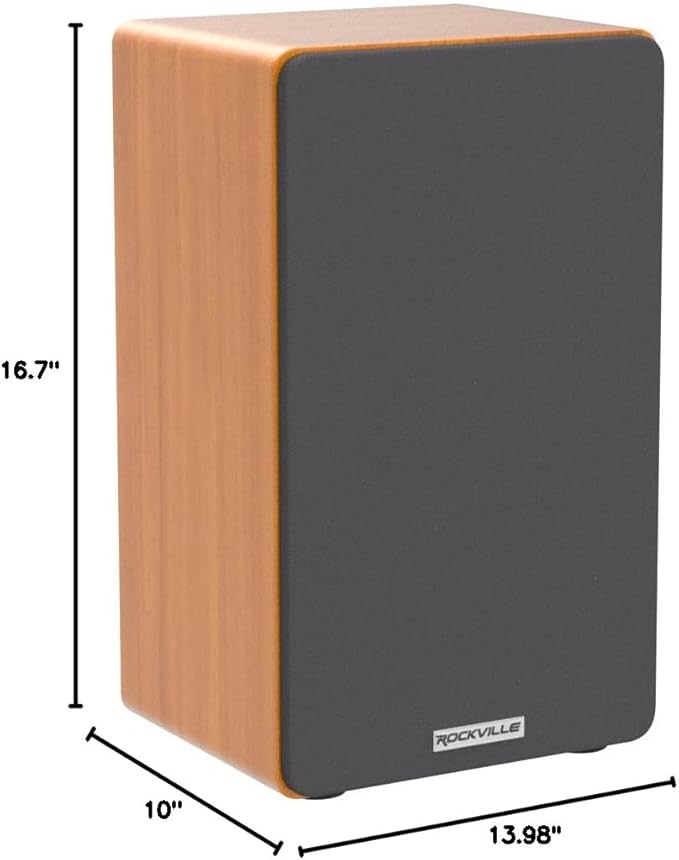 Rockville Pair RockShelf 68C V2 400W Wood 6.5" Bookshelf Speakers, 8 Ohm, Kevlar Woofers, Silk Dome Tweeters, Wall-Mountable, for Home Theater and Music