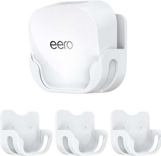 Wall Mount Holder for eero 7 Mesh Router & Extender – Secure Mounting Bracket with Cable Management for Dual-Band Wi-Fi 7 Routers & Smart Home Systems – Effortless Installation, Space-Saving (3 Pack)