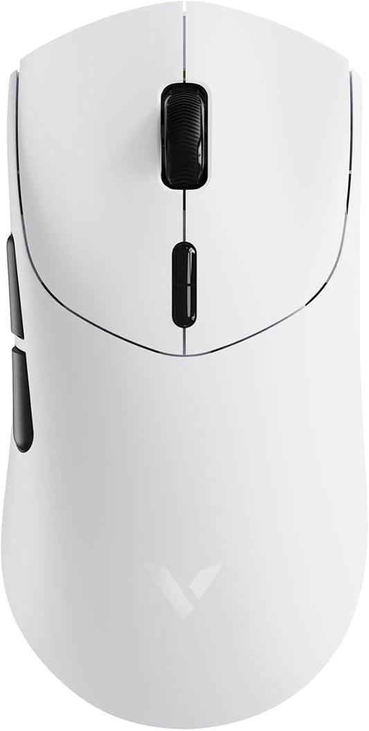 Rapoo VT7 Wireless Gaming Mouse, True 8K Wireless Polling Rate, 53g Lightweight, Up to 500 Hr Battery, Nordic nRF54L15 MCU, 100-Million Mechanical Switch, 10 Programmable Buttons, White