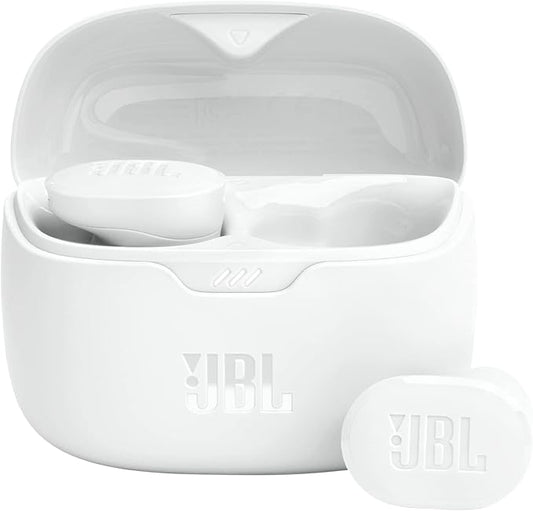 JBL Tune Buds - True wireless Noise Cancelling earbuds, JBL Pure Bass Sound, Bluetooth 5.3, 4-Mic technology for Crisp, Clear Calls, Up to 48 hours of battery life, Water and dust resistant (White)