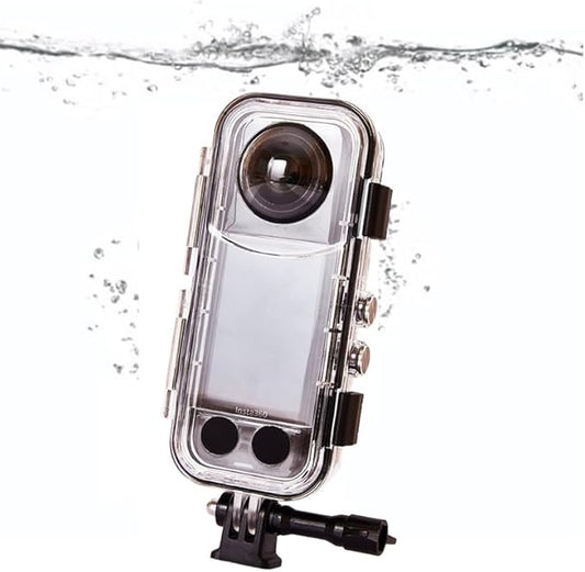 Waterproof Case/Invisible Dive Case for Insta 360 ONE X5,Supports 60M/196 FT Underwater Scuba Snorkeling Deep Diving with Bracket Accessories