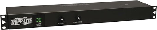 Tripp Lite Metered PDU, 30A, 12 Outlets (5-15/20R), 120V, L5-30P, 15 ft. Cord, 1U Rack-Mount Power (PDUMH30),Black