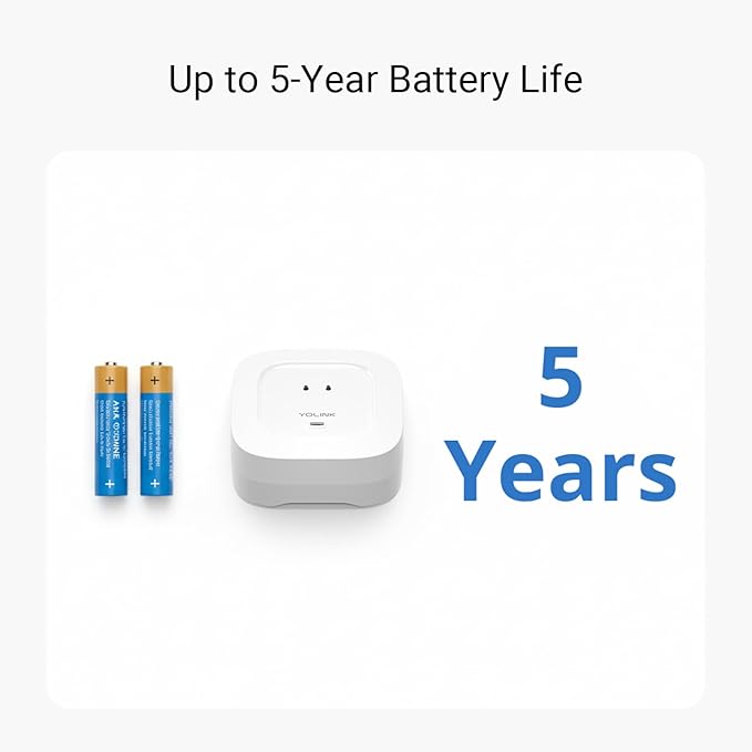 YoLink Water Leak Starter Kit: Hub + 4 Leak Sensor 4 (105 dB Siren), LoRa Long-Range, App/SMS/Email Alerts, D2D Offline, 2 AAA Up to 5-Year Battery, Works with Alexa/IFTTT/Home Assistant