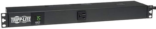 Tripp Lite Metered PDU, 15A, 13 Outlets (5-15R), 120V, 5-15P, 100-127V Input, 6 ft. Cord, 1U Rack-Mount Power (PDUMH15-6) Black