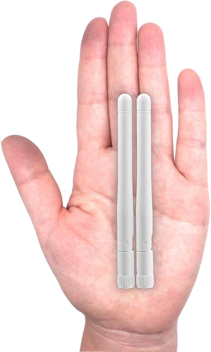 Bingfu External WiFi Antenna RP-SMA 2.4GHz 5GHz 5.8GHz 3dBi Dual Band Wireless Antennas Replacement (2-Pack) for WiFi Router Security IP Camera Access Point USB WiFi Adapter