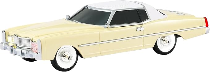 American Retro car Bluetooth Speaker, Mobile Wheel Retro car Model, HD Stereo, TWS Pairing, LED Ambient Light, Type-C Portable Charging, Home, Party, Camping Desktop Decoration (Beige)