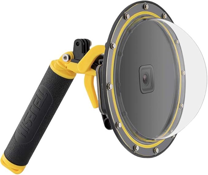 TELESIN 6 inches Dome Port Lens for GoPro Hero 13 12 11 Hero 10/9 Black,Waterproof Housing Case Hand Floating Grip Trigger, Transparent Cover Underwater Diving Photography (for Hero 13/12/11/10/9)