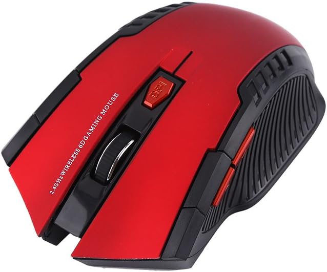 Gaming Mouse USB Mouse with 6 Buttons Portable Optical Gaming Mouse for PC Laptop Computer Laptop Gaming Players(red)