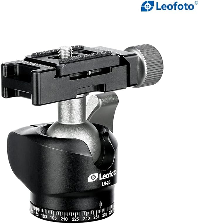 Leofoto LS-223CX+LH-25 Travel Tripod, Tabletop Tripod, Ranger Series, Carbon Fiber, 3 Leg Sections, Lightweight, Ball Head Set