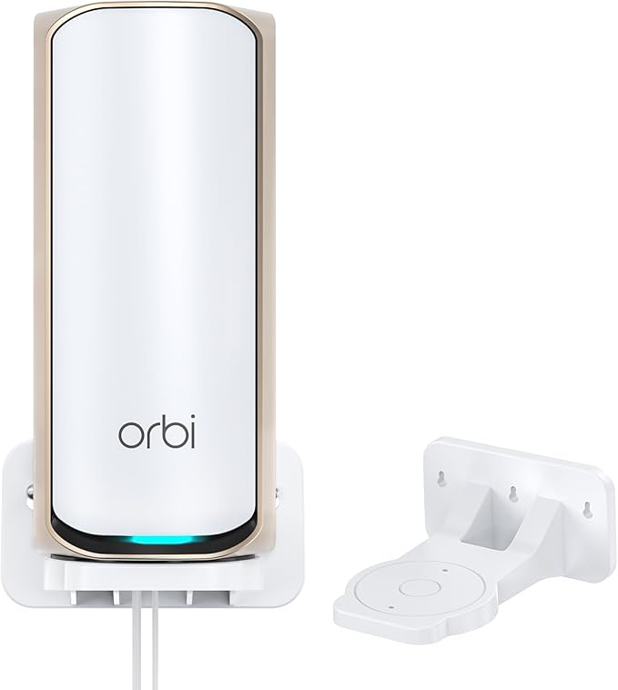 XLTTYWL Orbi WiFi 7 Wall Mount Kit, Orbit 7 Mount Bracket Optimize Space Compatible with Orbi Wi-Fi 7 Mesh Systems & All Net Gear Nighthawk Wi Fi 7 Routers(RBEWMB-10000S)