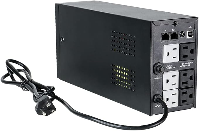 600VA/360W Ups Battery Backup and Surge Protector,Computer Uninterruptible Power Supply Units,SKE Ups Power Supply