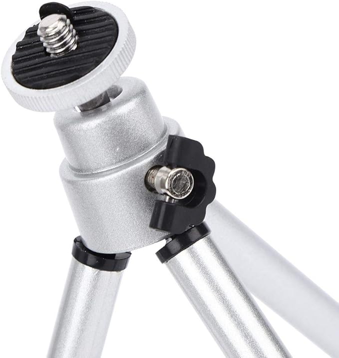 Keenso 3Pcs Universal Foldable Aluminium Alloy Stoving Varnish Mini Antishake Telescopic Tripod Telescoping Tripod Stand Monocular Telescope Camera Tripod