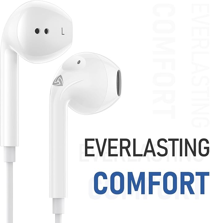 LUDOS Zenith USB C Headphones for iPhone 17 16 15 Pro Max Plus Air iPad Pro Air, 2 Years Warranty, USB-C Earbuds for Samsung Galaxy S24 S23 Ultra S22 S21 S20 A55 A54 A53, USB Type C Earphones - White