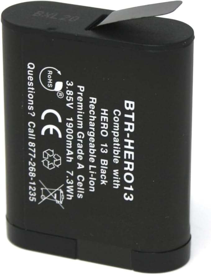 Wasabi Power HERO13 Battery (2-Pack) and Dual USB Charger Replacement for GoPro Hero 13 Black