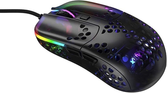 XTRFY MZ1, Ultra-Light Wired Gaming Mouse, Cutting-Edge Pixart 3389 Sensor, Unique Shape for Optimum Aim, Adjustable RGB Lighting, Zy’s Rail Edition