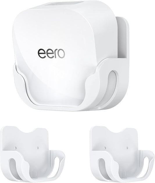 Wall Mount Holder for eero 7 Mesh Router & Extender – Secure Mounting Bracket with Cable Management for Dual-Band Wi-Fi 7 Routers & Smart Home Systems – Effortless Installation, Space-Saving (2 Pack)