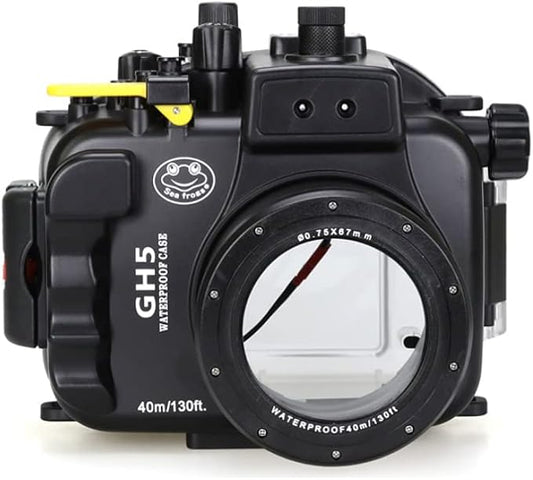 Sea frogs Underwater Camera Housing Compatible with Panasonic GH5 12-60mm IPX8 40m/130ft Maximum Diving Depth Waterproof Camera Case for Diving, Surfing, Rowing