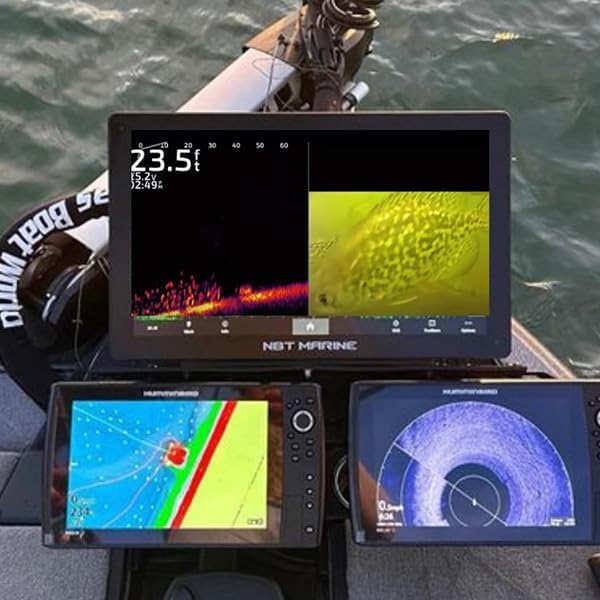 Aqua-Vu Micro Revolution HD Underwater Camera for Fishing – Live Sonar Compatible with Humminbird APEX, Garmin GPSMAP, Lowrance HDS, HDMI/RCA/BNC Output for Ice, Kayak & Boat Fishing
