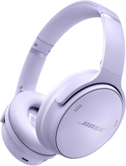 Bose QuietComfort Bluetooth Headphones, Wireless Headphones with Active Over Ear Noise Cancelling and Mic, Deep Bass, Up to 24 Hours of Playtime, Chilled Lilac - Limited Edition Color