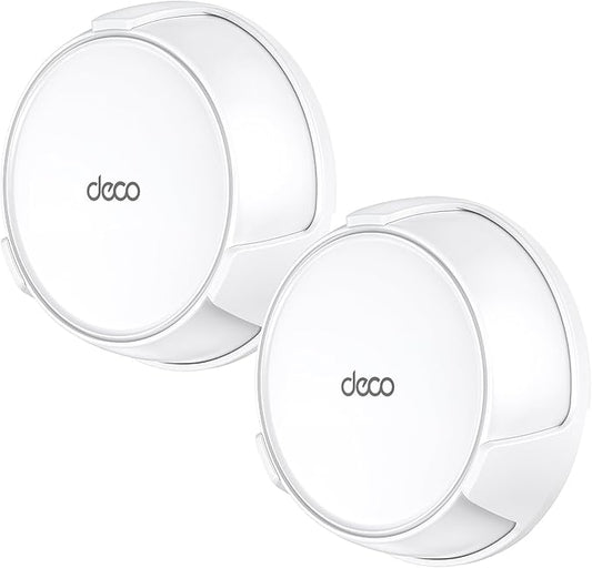 XLTTYWL Deco WiFi 7 Wall Mount Kit, Deco BE23/BE25/BE3600/BE5000 Router Mount Bracket Optimize Space&Cable Management for TP Decos 7 Dual-Band WiFi 7 Mesh Wi-Fi System (White, 2 Pack)