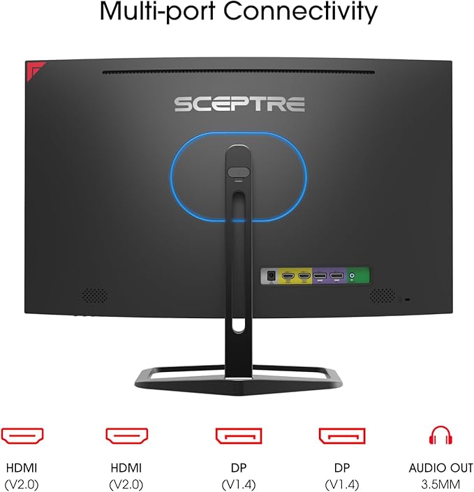 New Curved 27 inch Gaming Monitor 240Hz Plus FreeSync DP HDMI Build-in Speakers, Machine Black 2025