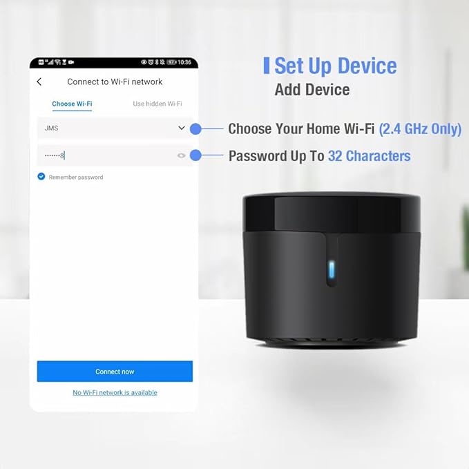 BroadLink RM4 Mini Smart Remote and Sensor Cable Set RM4 Mini S (2.4 GHz Wi-Fi Only), Universal IR Remote Control Hub with Temperature Humidity Monitor USB Cable, Works with Alexa