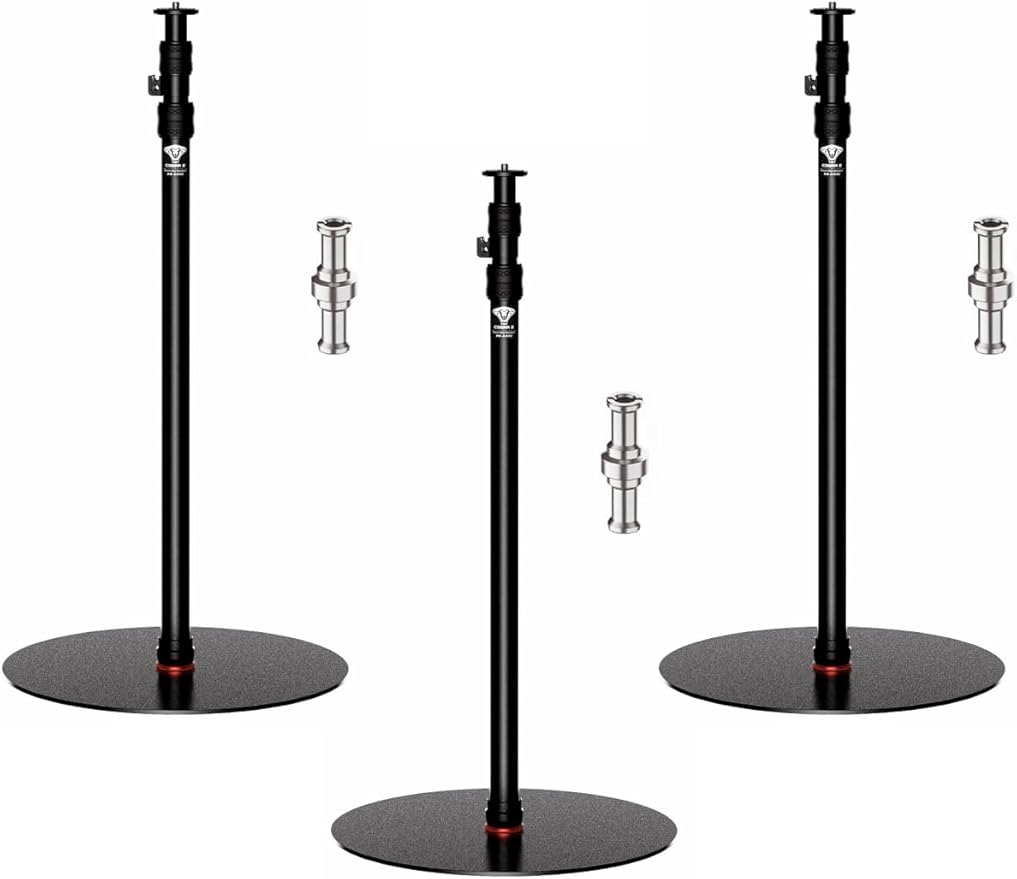 IFOOTAGE A400 Round Base Monopod, 79'' Aluminum Photography Light Stand Flat Base, Camera Tripod Stand for DSLR Camera, Light, Webcam, Live Streaming, Vlogging, Payload 10KG/22LBS (3 Pack)