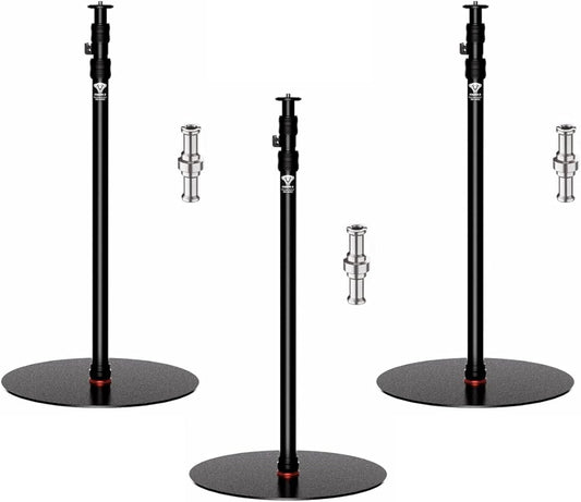 IFOOTAGE A400 Round Base Monopod, 79'' Aluminum Photography Light Stand Flat Base, Camera Tripod Stand for DSLR Camera, Light, Webcam, Live Streaming, Vlogging, Payload 10KG/22LBS (3 Pack)