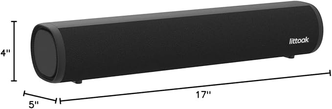 Sound Bar for TV, Bluetooth 5.0 Soundbar, 50 Watt 16 Inch Soundbars for Home Audio, Gaming, Projectors, TV Speakers Supports HDMI ARC/Optical/RCA/USB/AUX/Coax in Connection, Wall Mountable