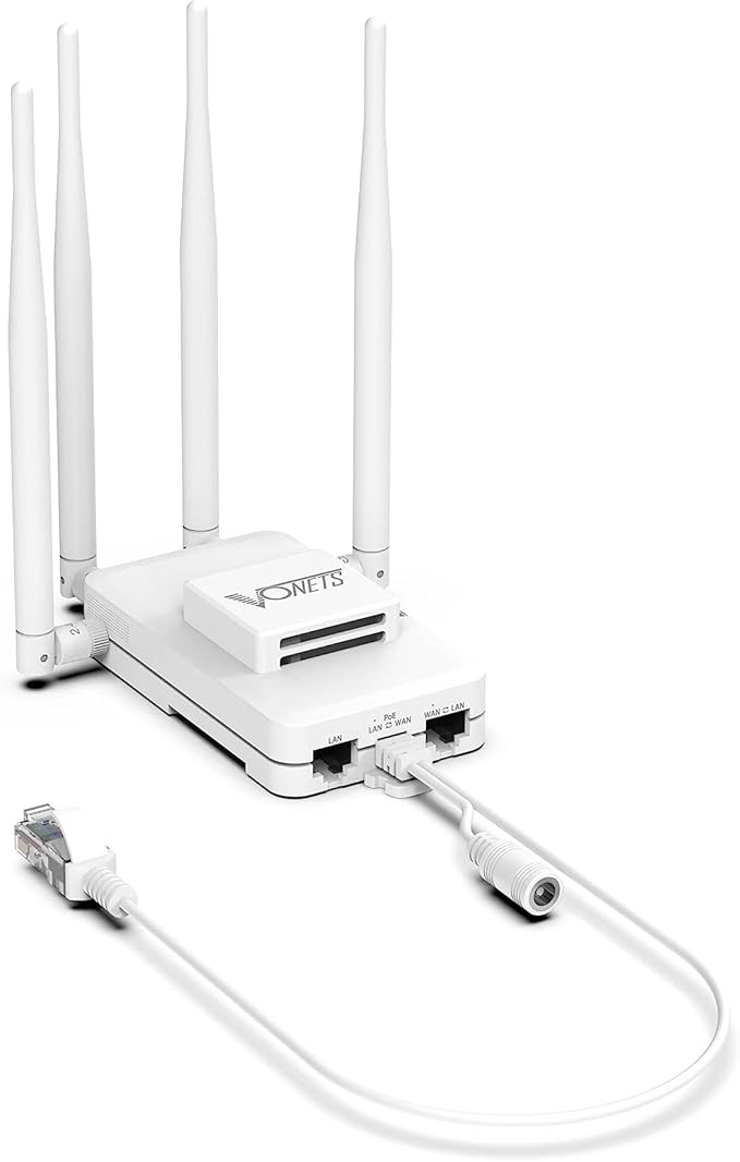 Vonets VAR600-H Industrial Gigabit Mini Dual Band Smart WiFi Bridge/Router/Ethernet Adapter 600Mbps, 1 Cooling Fan, 2 LAN Ports, 1 RJ45, PoE/DC Power Support