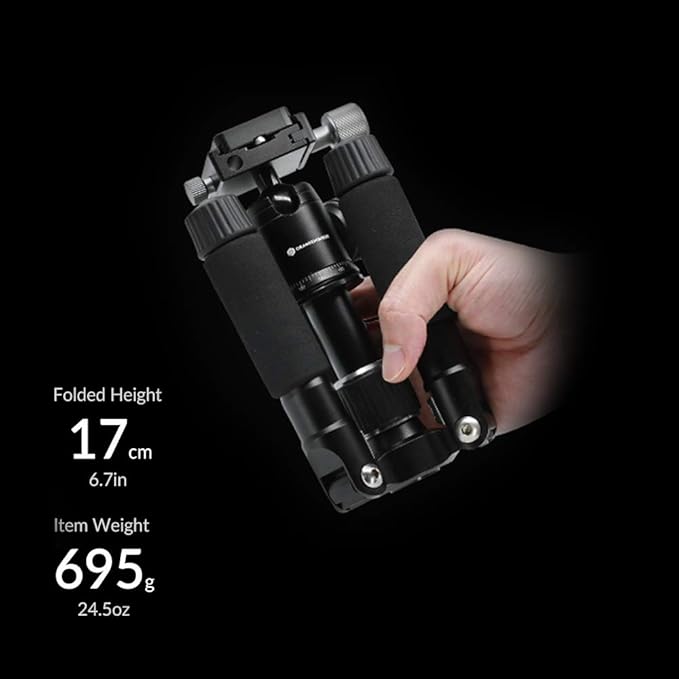 Heavy Duty Lightweight Tripods by foldio foldable studio, Portable Cell Phone & Camera Tripods with Phone Holder, for iPhone, Android, Tripod for Photo Video Shooting (Tripod 50V)