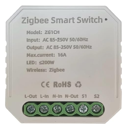 Zigbee Switch Controller Module,Mini 1 Gang 1/2 Way,DIY Smart Light Switch,Works with Ewelink Tuya Zigbee hub, SmartThings, Alexa, Google Home
