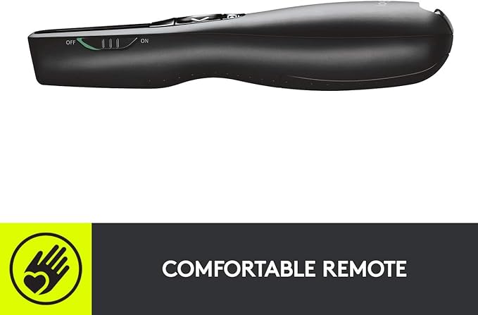 Logitech Wireless Presenter R800, PowerPoint Clicker with Green Laser Pointer, Wireless Presentation Clicker Remote