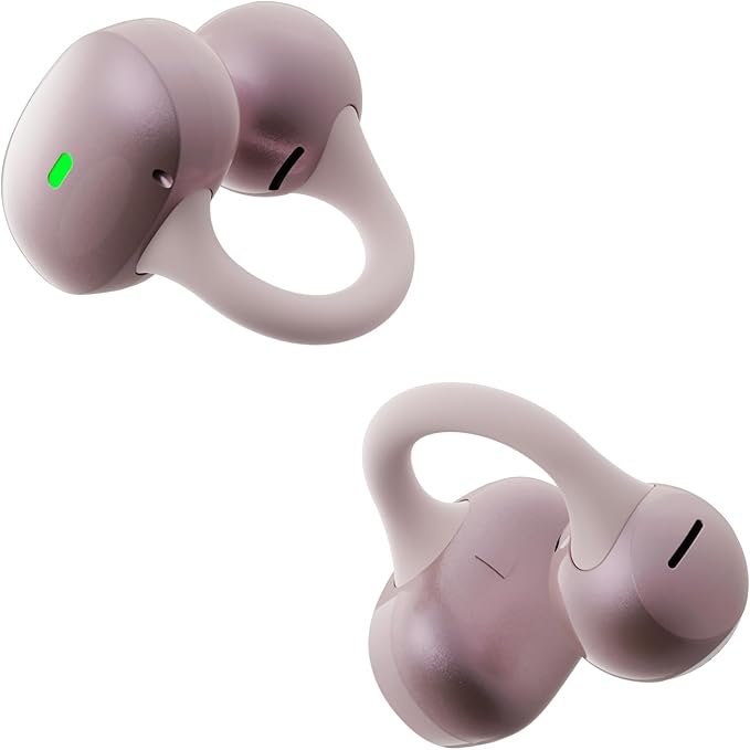 Open Ear Earbuds, Clip-On Earbuds Wireless Bluetooth, Ear Clip Bluetooth Headphones, Lightweight Comfort, Ergonomic Secure Fit for Small Ears, Ultra Open Audio, Waterproof, 40H Playtime