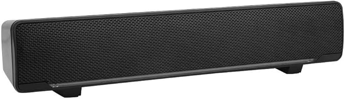 Bewinner USB Wired Soundbar, 3.5mm Stereo Soundbar Music Player Bass Surround Sound Box for Desktop Laptop TV Smartphone Tablet PC MP3 MP4, Portable Subwoofer Home Audio Speakers(Black)