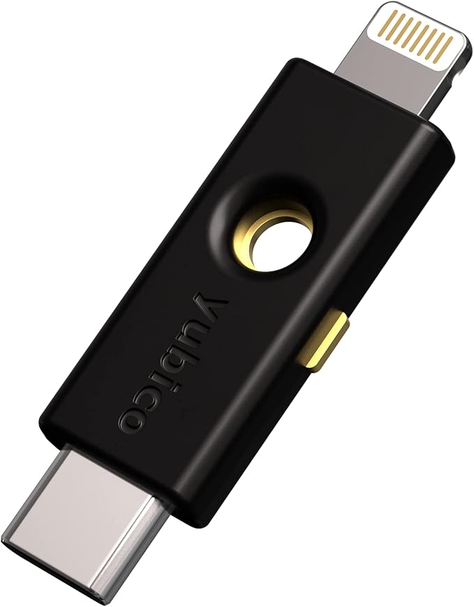 Yubico - YubiKey 5Ci - Two-Factor authentication Security Key for Android/PC/iPhone, Dual connectors for Lighting/USB-C - FIDO Certified
