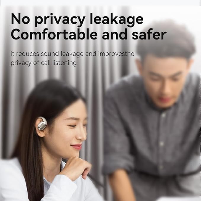 SANSUI Open Ear Headphones,Wireless Earbuds with Ergonomic Earhook,Bluetooth Headphones 5.4 with Noise Cancelling Mic,56H Playtime,IP55 Waterproof Ear Buds for Cycling,Running,Workout(Black)