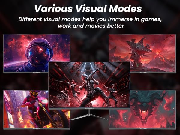 24" Gaming Monitor Full HD 1920 x 1080p VA Panel Monitor 180Hz,Adaptive-Sync,4000:1 Contrast Ratio,Console Gaming Ready,HDMI*1/DP*1/USB*1/Earphone*1,Zero-Bright-Dot