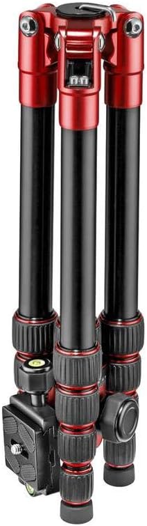 Manfrotto Element Traveller Small 5-Section Aluminum Tripod with Ball Head, Red