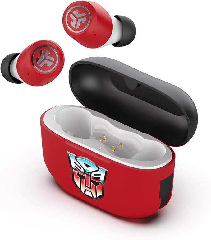 JLab JBuds ANC 3 Limited Edition Transformers Autobot True Wireless Earbuds with Charging Case, 42 Hours Total Playtime, 9 Hours Per Charge, Smart Active Noise Canceling, Custom Sound via App